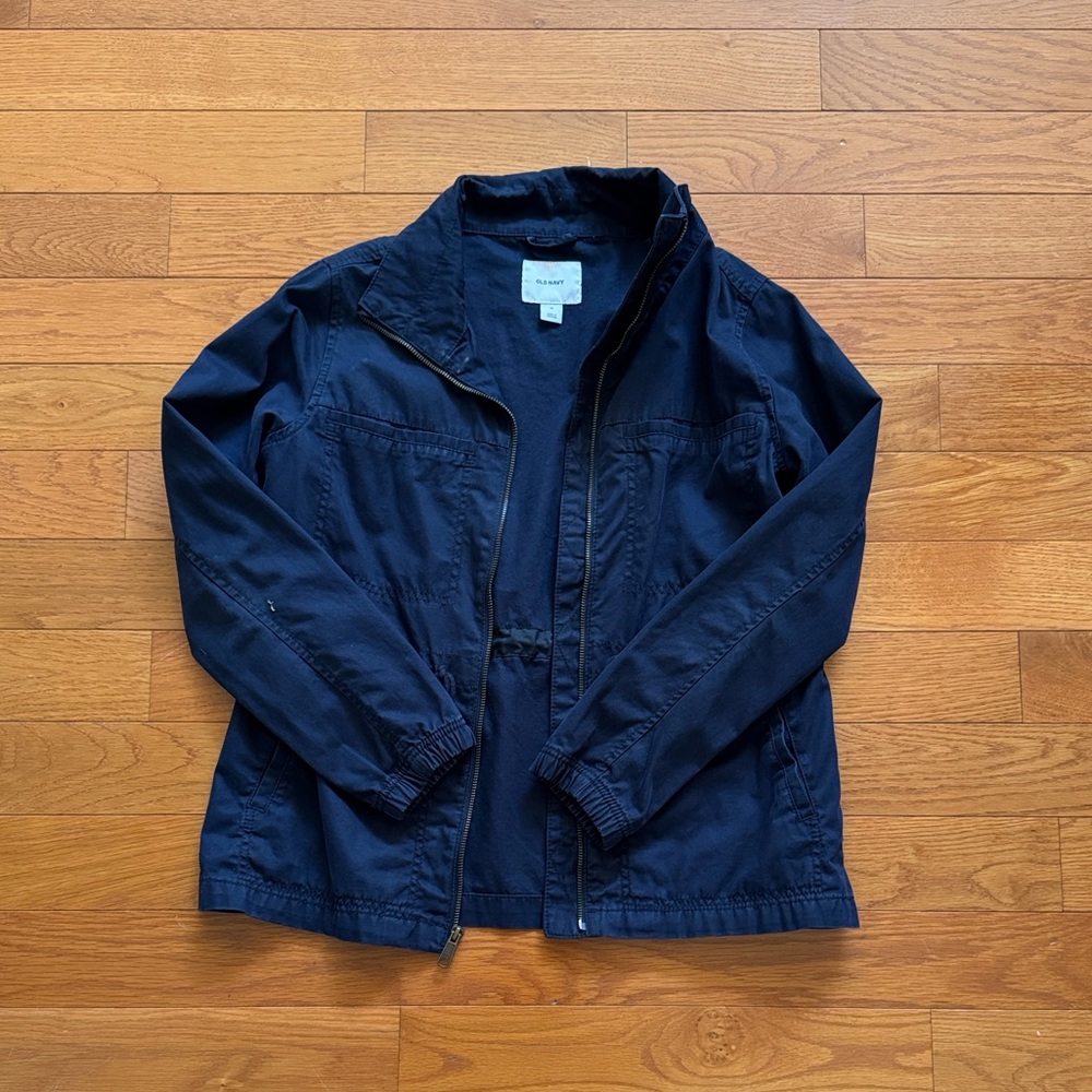 Old Navy Navy Blue Cinched Cargo Jacket